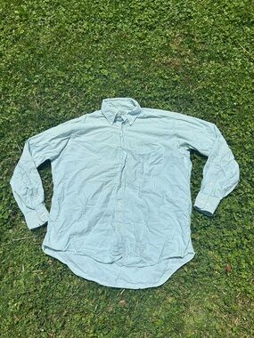 green and white striped BD Baggies button-down shirt